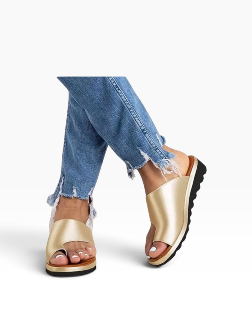 Orthopedic Bunion Sandals NWOT | Size 10 • Gold Alignment + Comfort